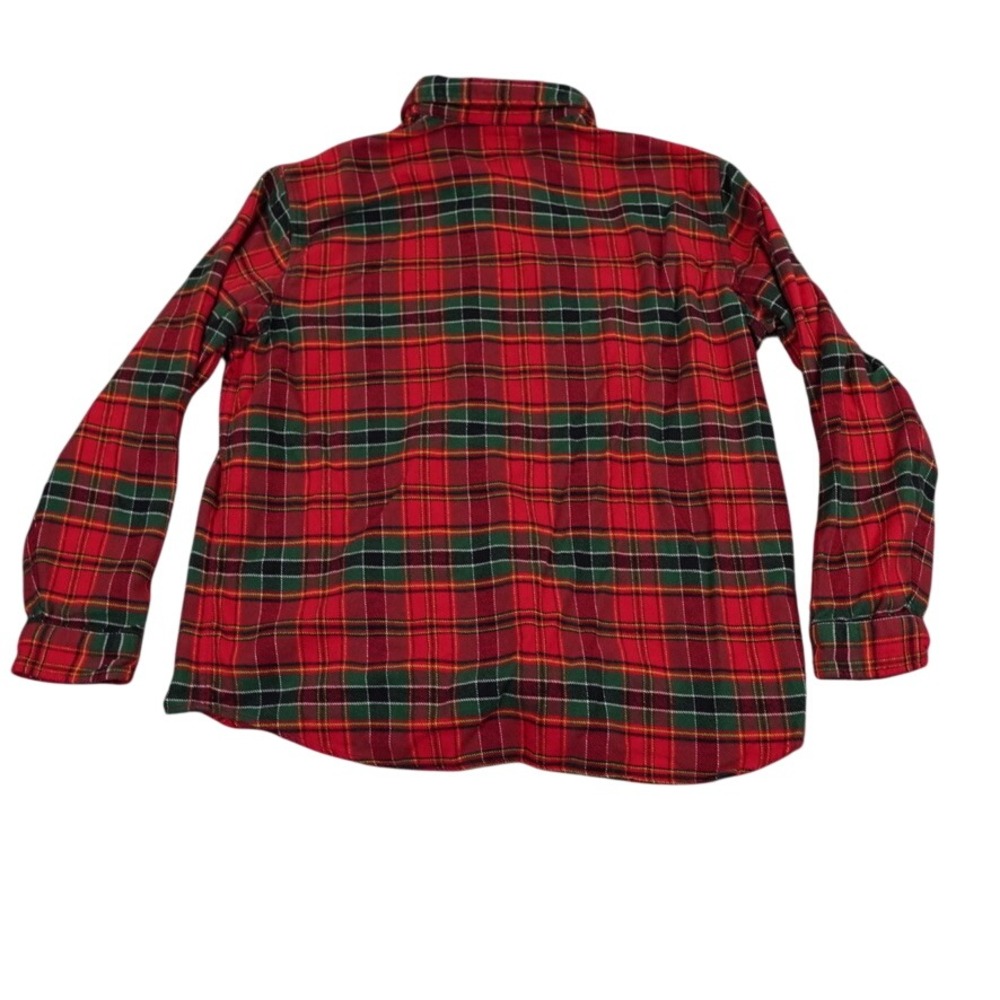 LL Bean Scotch Flannel Shirt‎ Mens XL Red Tartan Plaid Slim Fit Organic Cotton - Picture 3 of 12